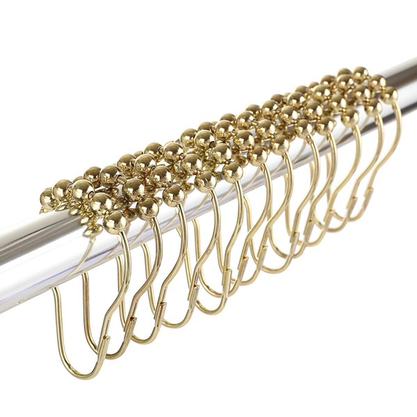 LIHAO 12 x Shower Rings, Shower Curtain Rings, Stainless Steel