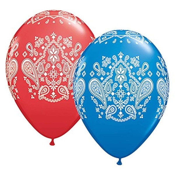 11" Bandana Around Latex Balloons (50ct)