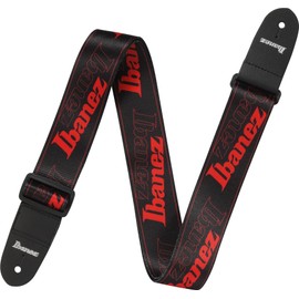 IBANEZ Strap Design Black, Red Ibanez Logos