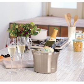 Peacock IBT-280 XA Ice Bucket Cold Insulated Vacuum Double Layer Construction 2.75L Stainless Steel with Tongs