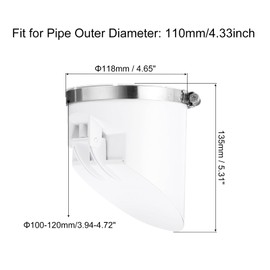 uxcell PVC Sewer Backflow Preventer, Anti-Odor Core for 110mm/4.3inch OD Vertical Tube in Sewage Tanks, White