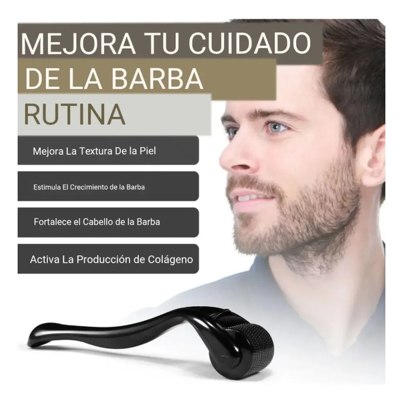 Suero Para Barba Hidratación, Cuidado Vello Facial + Rodillo