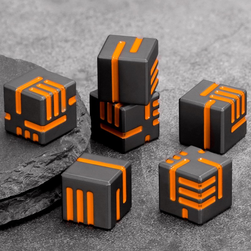 Metal W6 Dice, Dice Set 16 mm D6 Dice, ZHOORQI