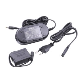 vhbw Camera Power Supply Charger Compatible with Panasonic Lumix DMC-G7, DMC-G70 - Replacement for DMW-AC8, DMW-AC8EG, DMW-DCC8, DMW-DCC8E, DMW-DCC8GU