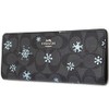 Coach Womens Slim Wallet In Leather, Silver/Graphite Black/Cornflower Multi With