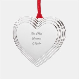 Things REMEBERED Silver Heart Locket Ornament (Free Customization)