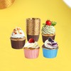 100 Pack 3.5 Oz Foil Baking Cups with Dome Lids
