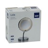 Kela 21496 Standspiegel, 1-/3-fach Vergrößerung, mit Beleuchtung, Ø 15cm, Metall,