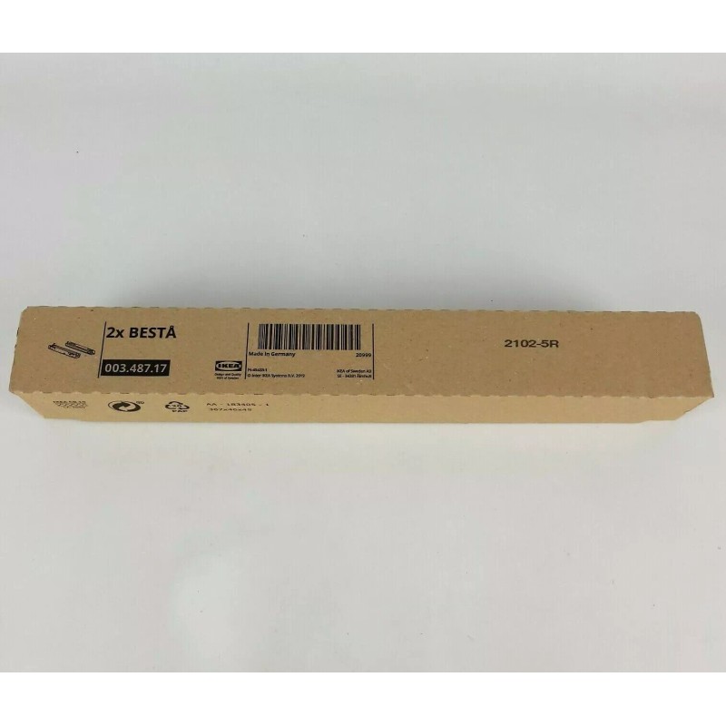 Ikea BESTA Drawer Runner Slides Pair 003.487.17 Drawer Push Opener