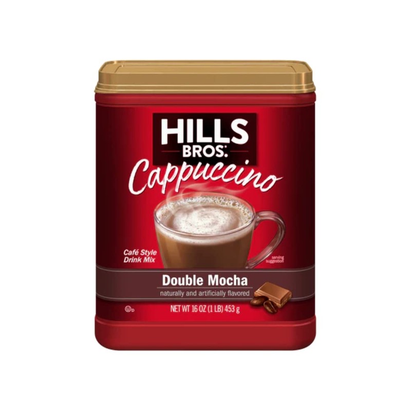 Hills Bros. Instant Cappuccino Mix, Double Mocha 16 Ounces- Frothy,