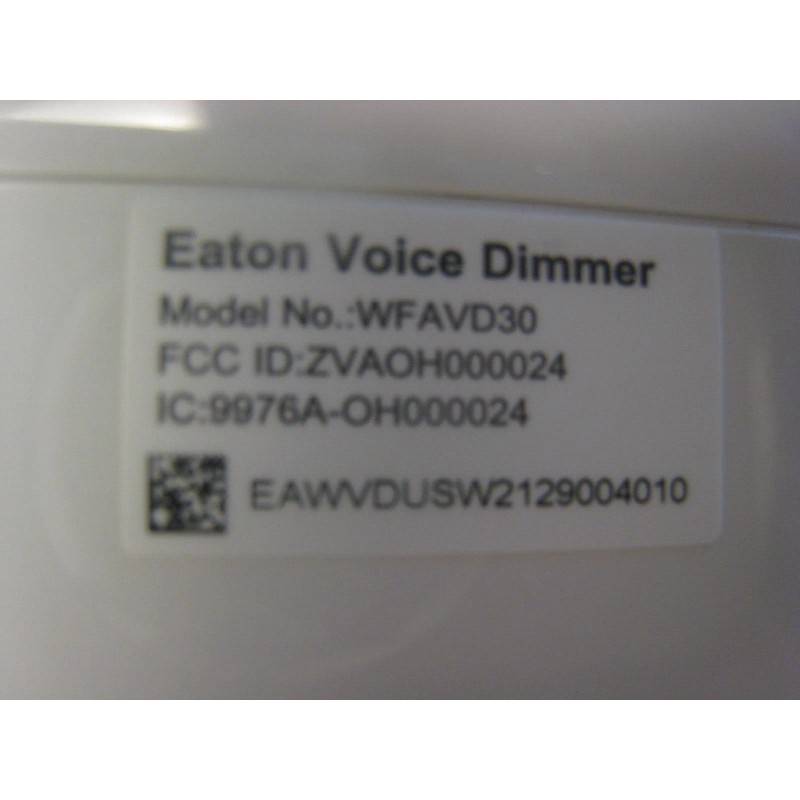 Eaton WFAVD30-W-BX-L Voice Dimmer with Alexa Built-in, White – Dimmer