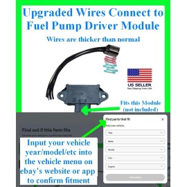 Upgraded fits Hellcat Dodge Jeep Fuel Pump Module Driver Connector Plug Wiring