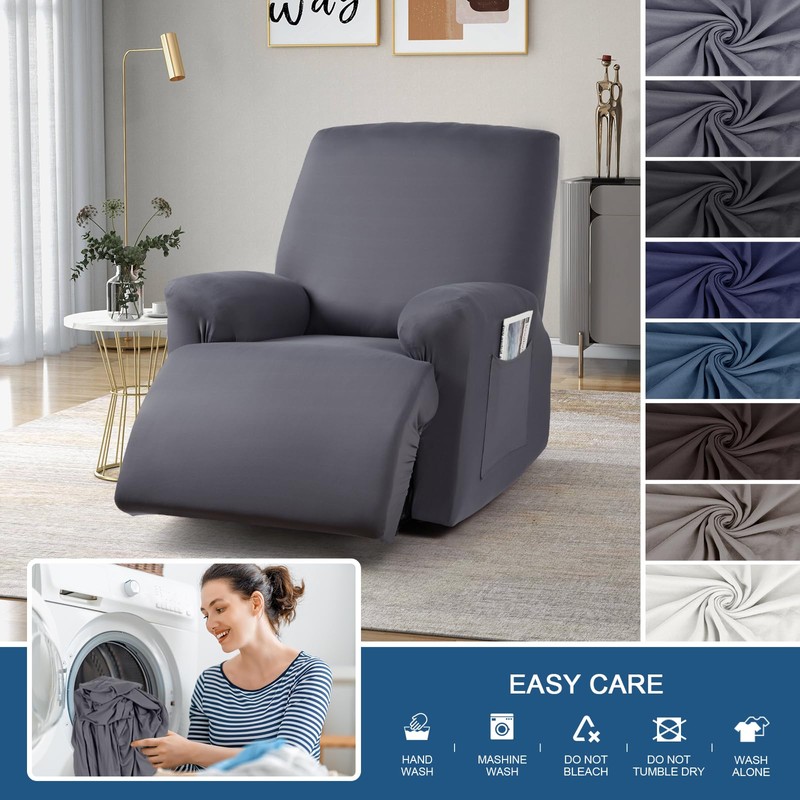 TAOCOCO Stretch Recliner Couch Covers 3-Pieces Style Recliner Chair Covers