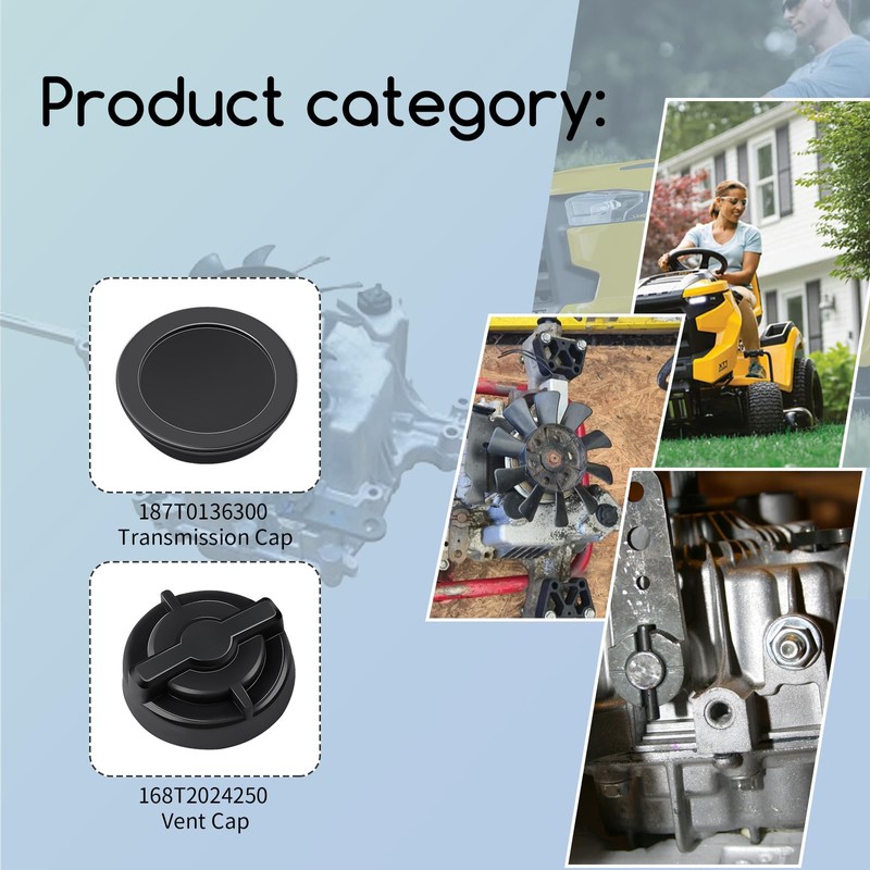 187T0136300 Transmission Cap & 168T2024250 Vent Cap,Weatherproof