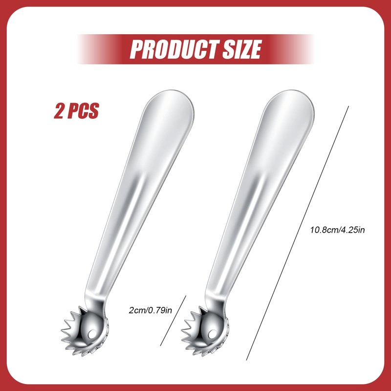 2PCS Tomato Stem Corer & Strawberry Huller - Stainless Steel