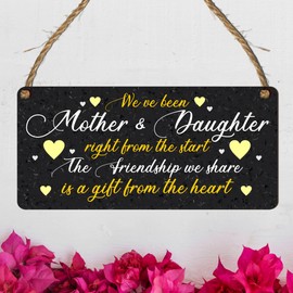 Mother & Daughter Wooden Plaque | Gift for Mum | Daughter Gift | Birthday | Mother's Day | Keepsake | Wall Art | Poem | Rustic Decor | FSC Wood | Housewarming | New Mum | Occasion Gift