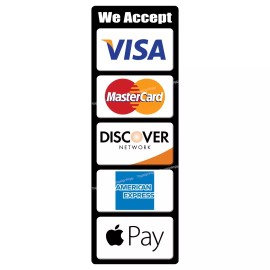 Tagsignlogy Credit Card Mobile Payment Sign Vinyl Sticker for Apple Pay Contactless Wallets