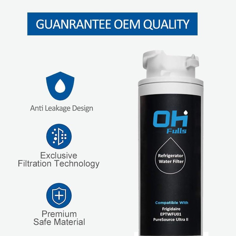 OHFULLS Fridge Water Filter Compatible with Frigidaire Refrigerator Eptwfu01 Puresource