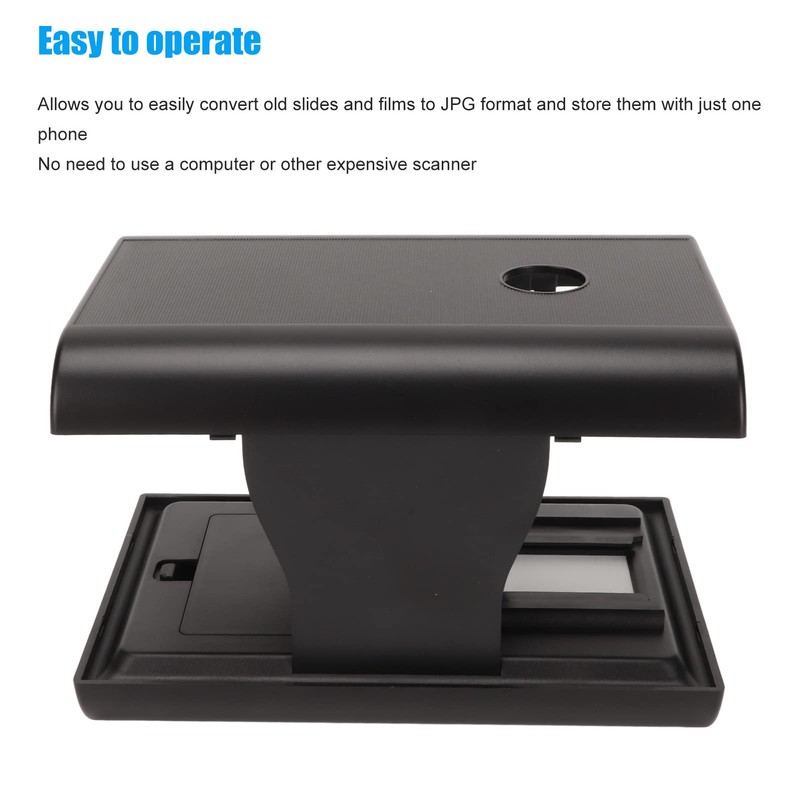 Mobile Film Slide Negative Scanner, Easy to Use Foldable Space