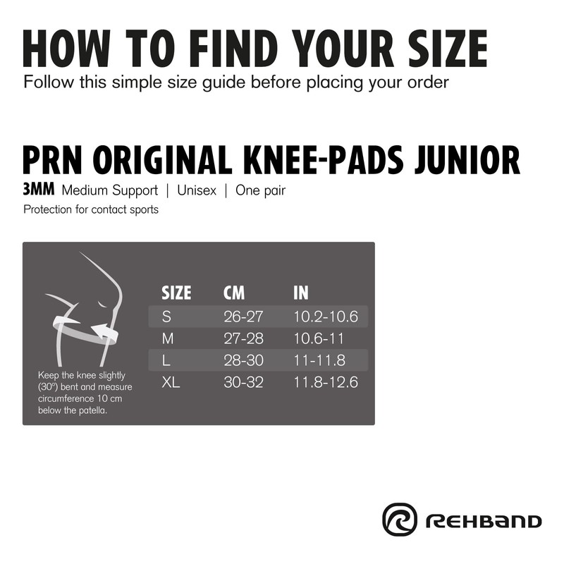 Rehband Children's Knee Pads, 1 Pair Knee Pads, 3 mm