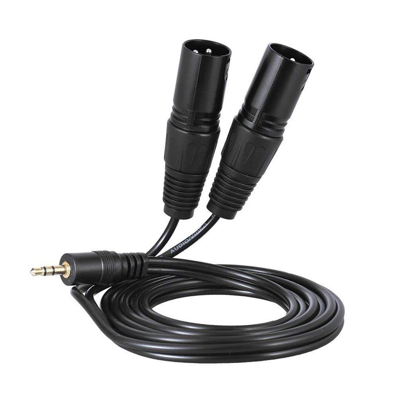 [WV-9272-1.5B] XLR Canon Male x 2 to 3.5mm Stereo Mini
