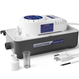 Aquastrong 1/30 HP 95 GPH HVAC Condensate Pump, 115V/230V, Automatic Safety Switch, AC Condensate Removal for Air Conditioner, Furnace, Dehumidifier, 3.3' Power Cord