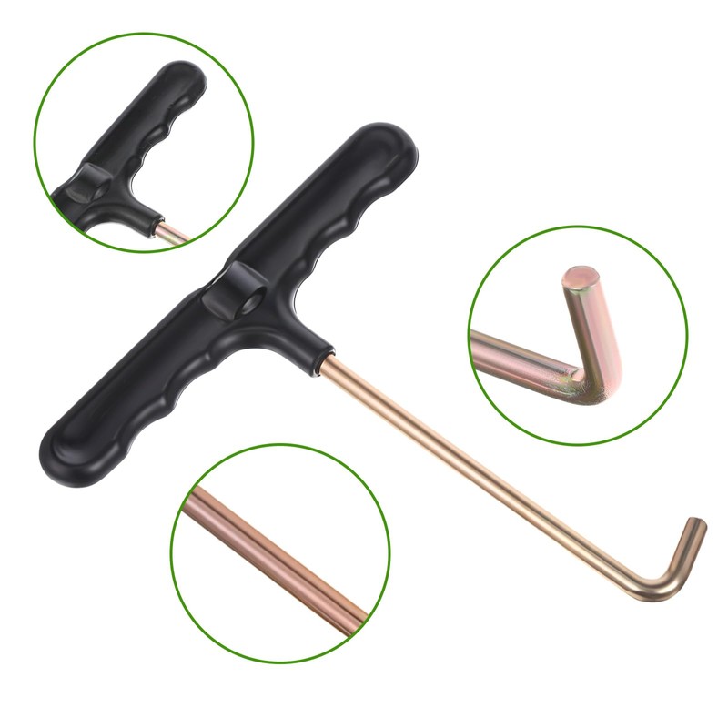 Bremorou 2 Pcs Spring Pull T-Hook Trampoline Tool Shoe Lace