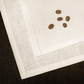 Linen Heart - 100% Modern Linen Napkin Cream White (47x45cm)