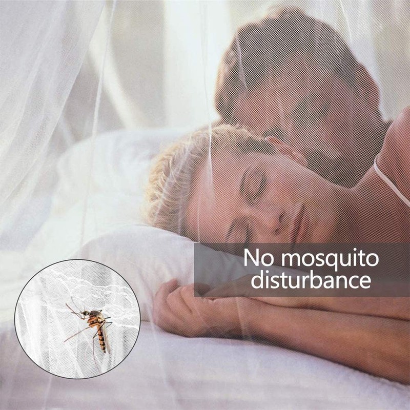 Sendowtek Mosquitero de Cama, Mosquitera para Niños de Cúpula Blanca,