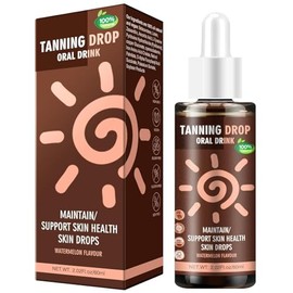 60 ml Tanning Drops for Drinking - Self Tanning & Tanning Drops for Natural Tan without Sun, Tanning Oil Serum for Face & Body, Gentle Tanning for Men & Women