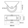 Aerzetix: 4 x Furniture Castors Platinum Diameter 30 mm W15.5