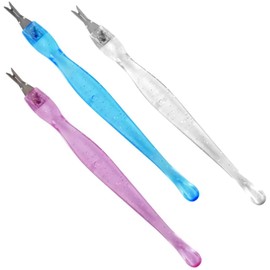 LUXXII (3 Pack) Color Practical Nail Art Tools Pedicure Cuticle Trimmer Remover Pusher Dead Skin Callus Removal Fork
