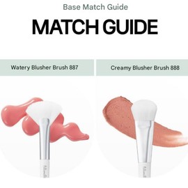 FILLIMILLI Watery Blusher Brush 887/Creamy Blusher Brush 888 With Make-up Palette Set 2items [NAKYEUM COLLABORATION], Color:Creamy Blusher Brush 888