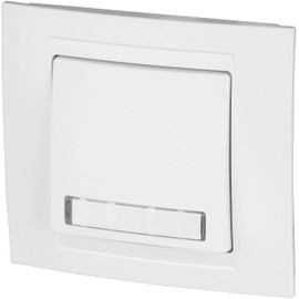 Flush-Mounted Bell Push Button LED Name Plate Plug-In Terminal All-in-One Series M1 Pure White