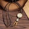 HUABOLA CALYN Western Bolo Tie for Men Gold Initial Letter