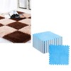 10pcs Plush Puzzle Floor Foam Mat Tiles Fluffy Cuttable Anti