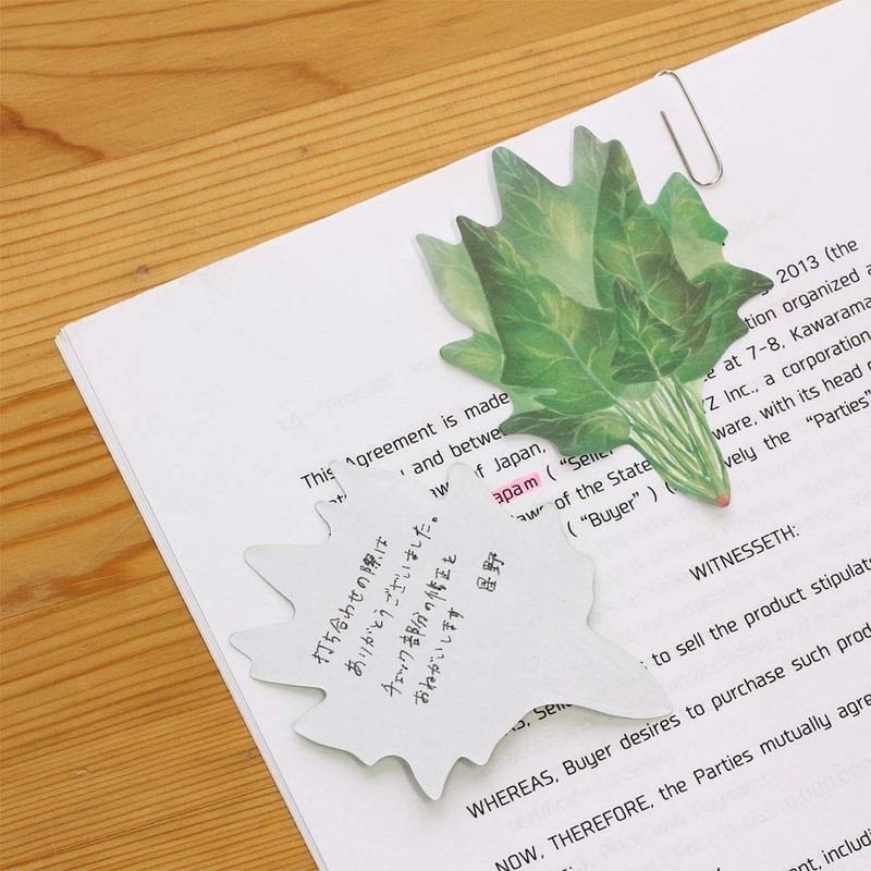Sunstar Stationery S2817969 Sticky Notes, Loc Chibung, Spinach Fusen, Swordleaf