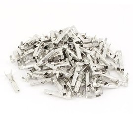 TA-VIGOR 100Pcs 1.5mm Wire Spade Connectors, Female Spade Connectors Wire Crimp Terminal Block Quick Splice Electrical Wire Connectors