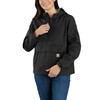 Carhartt Women's Rain Defender Loose Fit Lightweight Packable Anorak, Black,