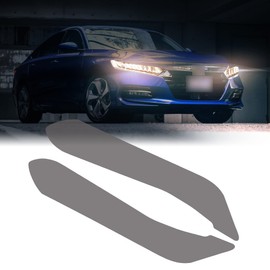 TOMALL 1 Pair Vinyl Smoke Tint Headlight Films Compatible with Honda Accord 2018-2022 Car Headlight Transmission Self Adhesive Stickers Exterior Vinyl Smoke Decoration Trim (35% Light Black)