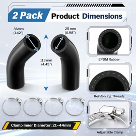2 Pack Molded Coolant Hoses Kit, Compatible with Ford/Gates 22038