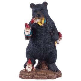 Gnomes In Trouble With Bear Statue