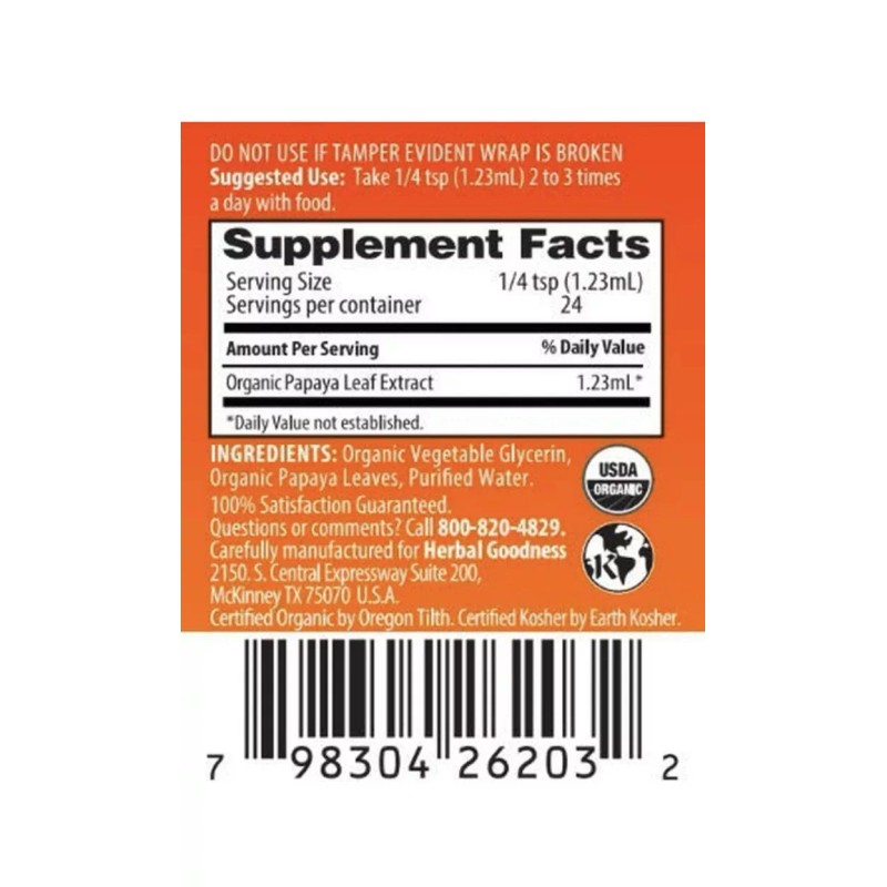 Herbal Papaya Papaya Leaf Liquid Extract Juice - Natural Blood