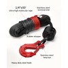 Kolvoii Synthetic Winch Rope Kit, 1/4" x 50ft 9,650lbs Winch