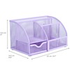 EXERZ Desk Organiser/Mesh Desk Tidy Caddy/Pencil Holder Multifunctional with 7