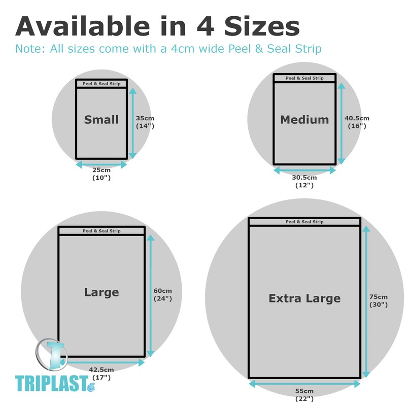 Triplast 10 x Biodegradable Mailing Bags (Size: 12x16" / 30.5x40.5cm;
