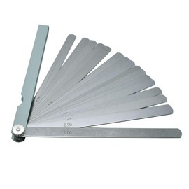 Rannb Feeler Gauge 0.05mm - 1mm Gap Measurement Tool 20-Leaf 200mm/8" Length