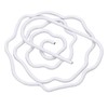 Flower Paper Clips 100pcs, White Rose Shape Paper Clips Bookmarks