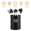 EHC Space Saving Utensil Organiser Storage Holder Tin, Black, 15