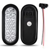 Traberm 4Pcs 6" Inch Oval Red 24 Led Trailer Tail